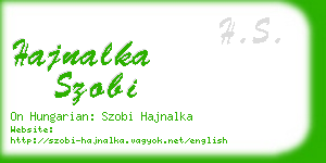 hajnalka szobi business card